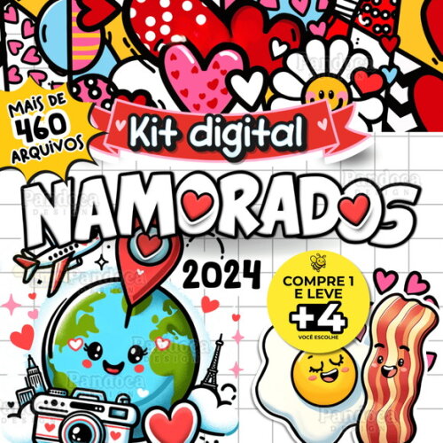 Kit Digital Dia dos Namorados 2024 Mimos Prontos e Elementos