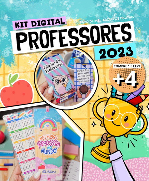 Kit Digital Dia dos Professores 2023 Cliparts e Mimos