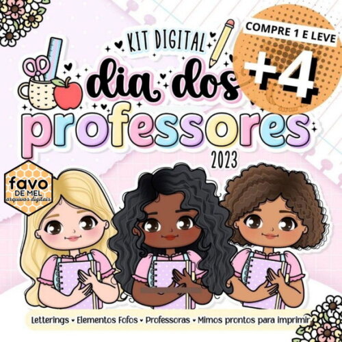 Kit Digital Dia dos Professores 2023 Lt - Mimos e Cliparts