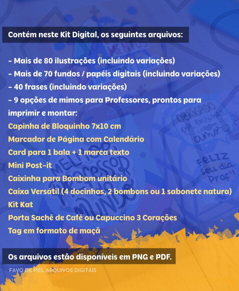Kit Digital Dia dos Professores 2023 Cliparts e Mimos