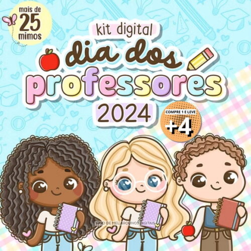 Kit Digital Dia dos Professores 2024 Cliparts e Mimos