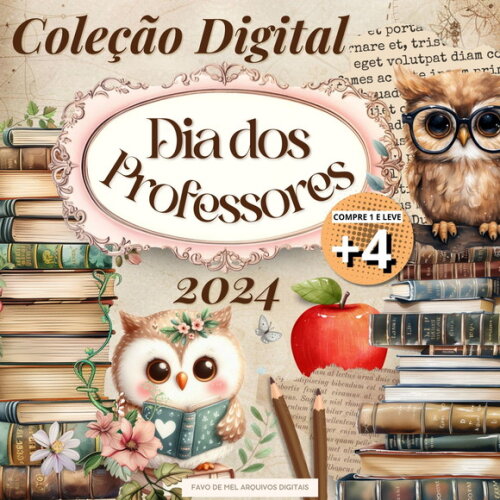 Kit Digital Dia dos Professores 2024 Cliparts e Mimos