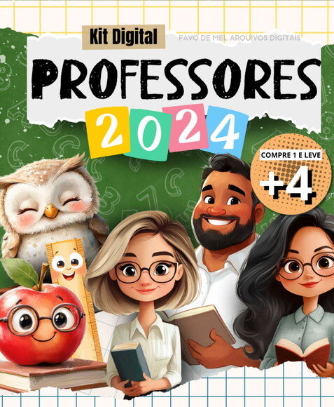 Kit Digital Dia dos Professores 2024 Cliparts e Mimos