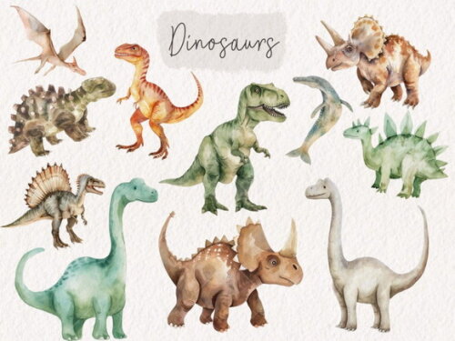 Kit Digital Dinossauro Aquarela (kd)