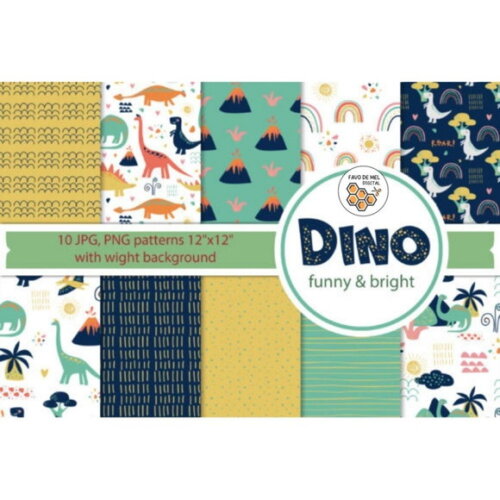 Kit Digital Dinossauro Minimalista - Dino