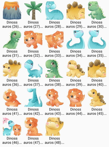Kit Digital Dinossauros Aquarela #7