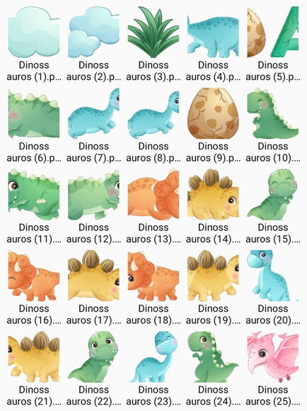 Kit Digital Dinossauros Aquarela #7