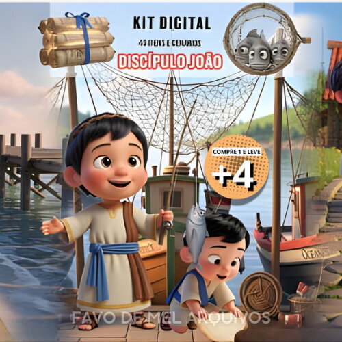 Kit Digital Discípulo João - Personagem da Bíblia Png
