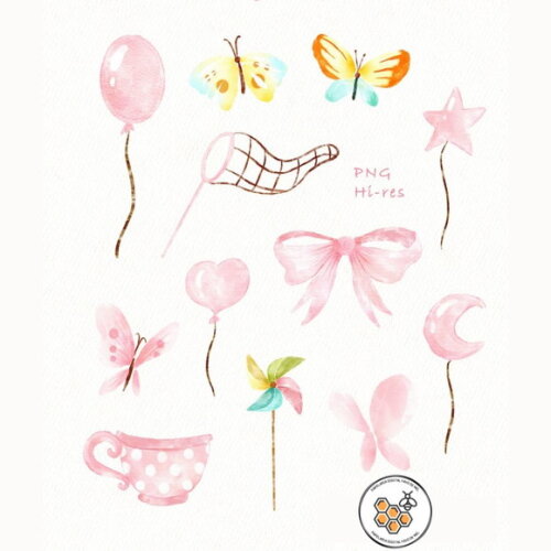 Kit Digital Elefantinho Rosa 01 - Pink Baby Elephant