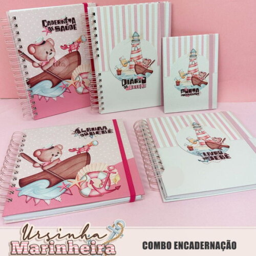 Kit Digital Encadernação - Ursinhos Marinheiros