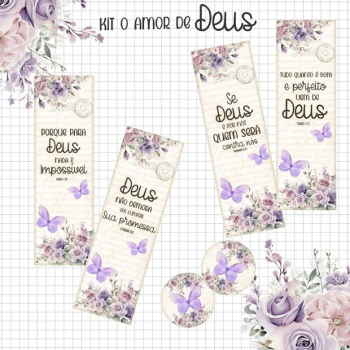 Kit Digital Encadernação Cristã - Amor de Deus - Mimos