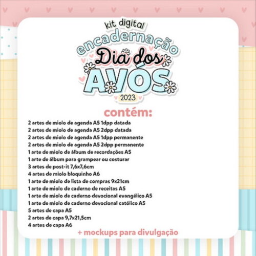 Kit Digital Encadernação Dia dos Avós