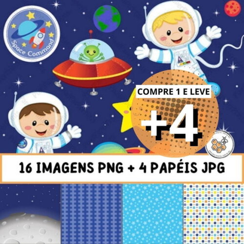 Kit Digital Espaço - Astronauta Menino