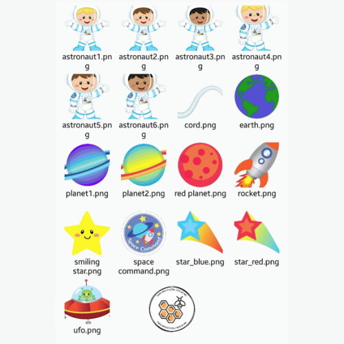 Kit Digital Espaço - Astronauta Menino