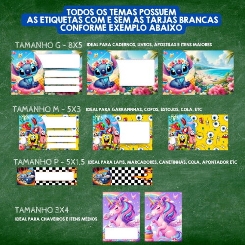 Kit Digital Etiquetas Escolares #2 (pague 1 Leve +4)