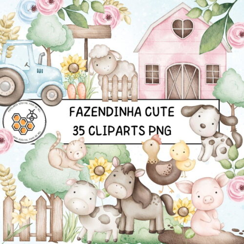 Kit Digital Fazendinha Cute Premium - Farm Life