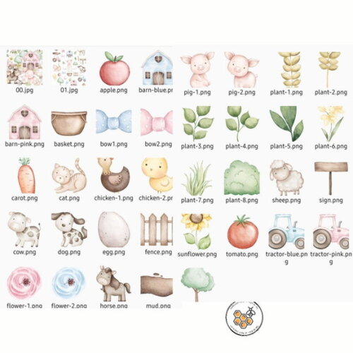 Kit Digital Fazendinha Cute Premium - Farm Life