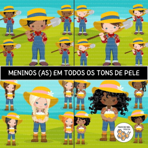Kit Digital Fazendinha Premium - 6 Kits (combo Mujka)
