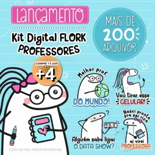 Kit Digital Flork Professores Ilustrações Png