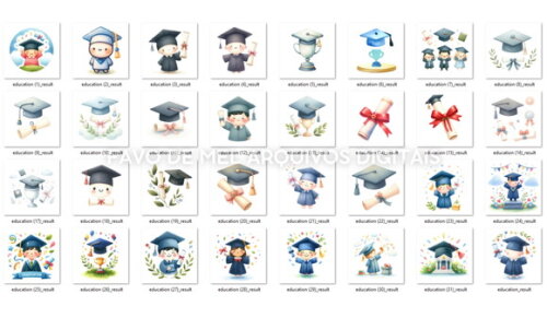 Kit Digital Formatura Abc Kids Aquarela #11 Png