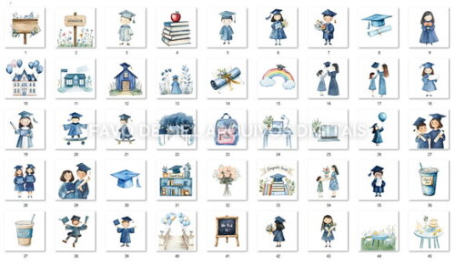Kit Digital Formatura Aquarela Png #4 Formatura Abc Adultos