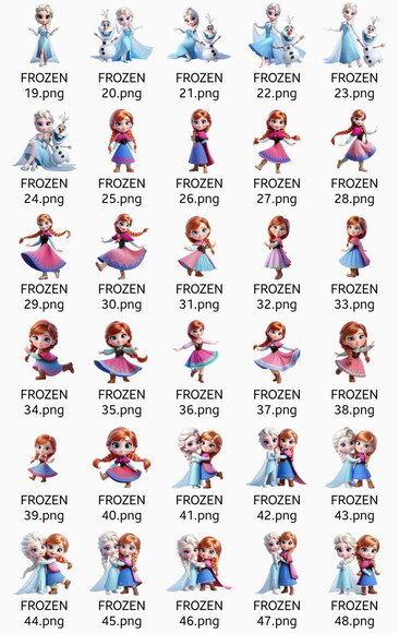 Kit Digital Frozen #8 Png com Cenários (pague 1 Leve +4)