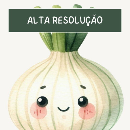 Kit Digital Frutas e Vegetais Cute Aquarela Premium (sd)