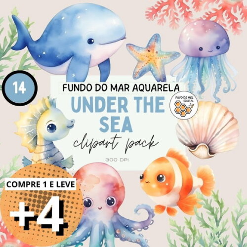 Kit Digital Fundo do Mar 13 - Under The Sea (dfd)