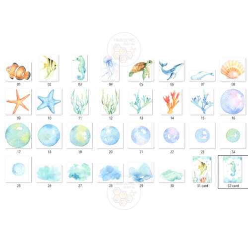 Kit Digital Fundo do Mar 19 - Under The Sea (es)