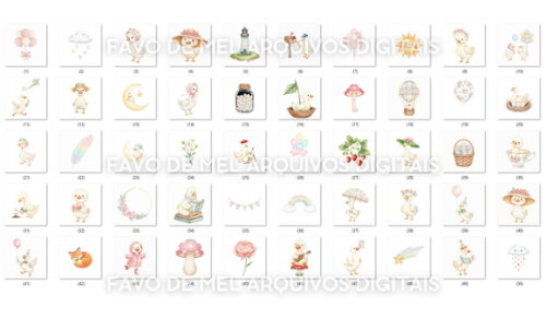 Kit Digital Ganso Baby Aquarela #17 - Patinho Aquarela Png