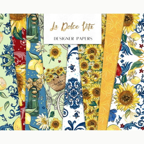 Kit Digital Girassol Aquarela Premium - La Dolce Vita
