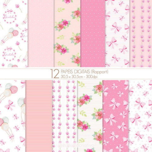 Kit Digital Gratidão - Floral Aquarela