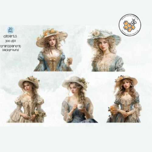 Kit Digital Homens e Mulheres Vintage Vitoriano - Victorian