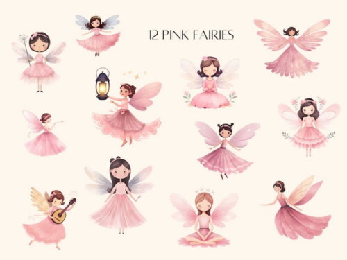 Kit Digital Jardim das Fadas Aquarela - 46 Fairy Garden (ld)
