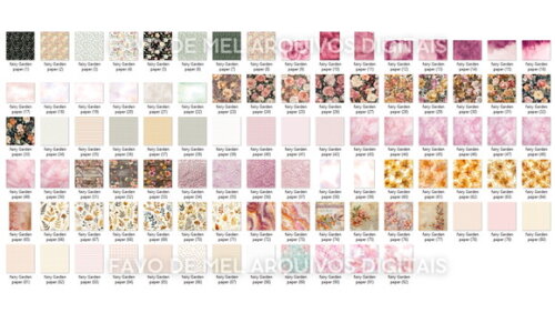Kit Digital Jardim das Fadas Aquarela #7 Png Premium + Papel