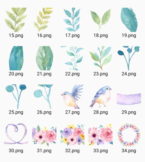 Kit Digital Jardim dos Pássaros Aquarela - Enchanted Dreams