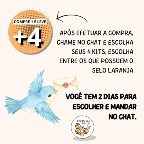 Kit Digital Jardim dos Pássaros Aquarela - Love Birds