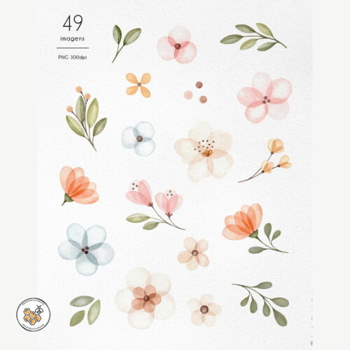 Kit Digital Jardim dos Sonhos Aquarela