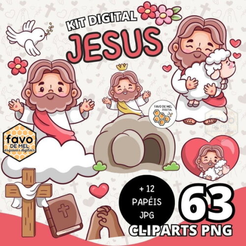 Kit Digital Jesus - Elementos e Papéis