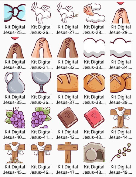Kit Digital Jesus - Elementos e Papéis