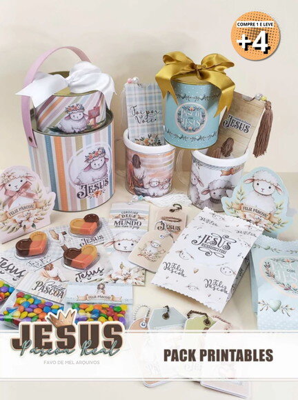 Kit Digital Jesus Páscoa Real - Artes para Impressão Jpg pdf