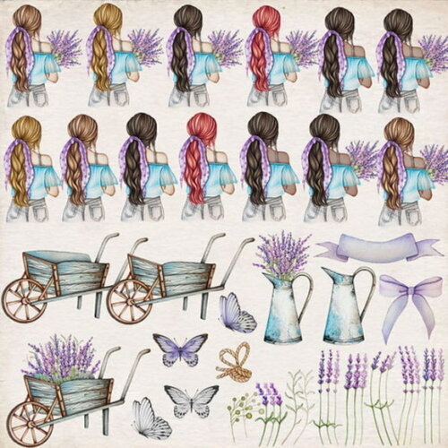 Kit Digital Lavanda Aquarela