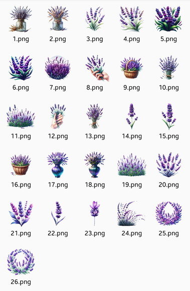 Kit Digital Lavanda Aquarela - Lavender (wa)