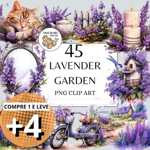 Kit Digital Lavanda Cottagecore - Lavender Garden