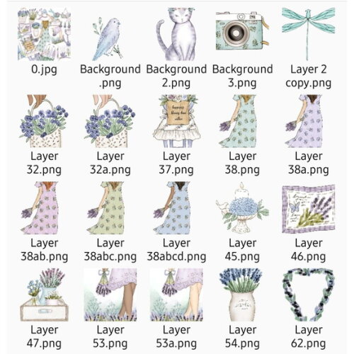 Kit Digital Lavanda Rosabebe - Lavender #2