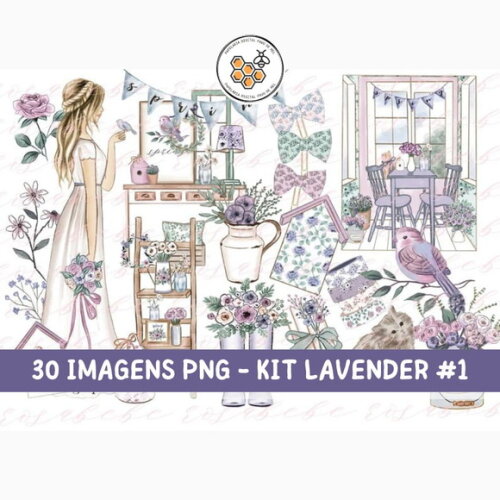 Kit Digital Lavanda Rosabebe - Lavender #1