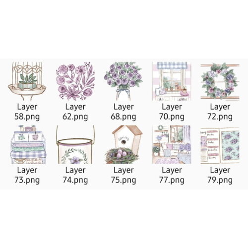 Kit Digital Lavanda Rosabebe - Lavender #3