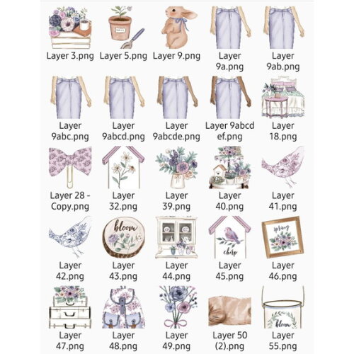 Kit Digital Lavanda Rosabebe - Lavender #3