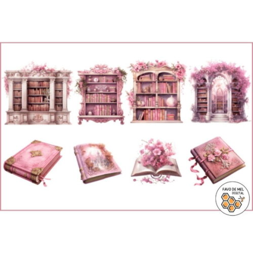 Kit Digital Leitoras Vintage - Book Lover