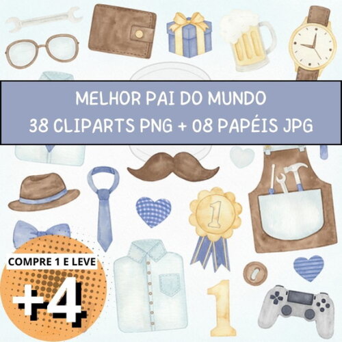 Kit Digital Melhor Pai do Mundo (dia dos Pais)